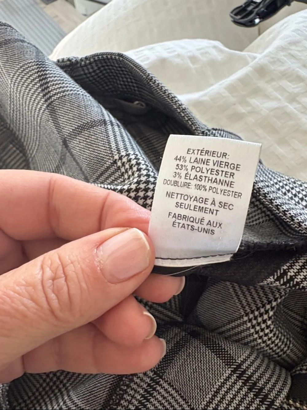 Sea New York cropped high rise black plaid Wide-Pants. Button and zipper fly. - Picture 15 of 15